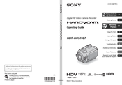 Sony HDR HC5 - 4MP MiniDV High Definition Camcorder Operating Manual