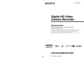 Sony HVR-HD1000P Operating Manual