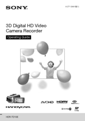 Sony Handycam HDR-TD10E Operating Manual