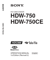 Sony HDW-750CE Operation Manual