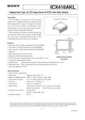 Sony ICX418AKL Product Manual