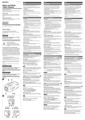 Sony Hyper HAD SPT-M124 Operating Instructions