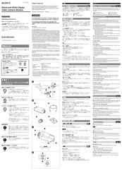 Sony XCD-SX910UV Operating Instructions