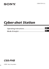 Sony CSS-PHB Operating Instructions Manual