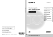 Sony NEX-3K - alpha; Nex-3 With 18-55mm Lens Instruction Manual