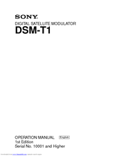 Sony DSM-T1 Operation Manual