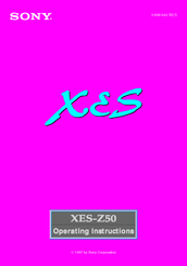 Sony SCXXES-Z50 Operating Instructions Manual