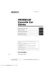 Sony XR-3501MK2 Operating Instructions Manual