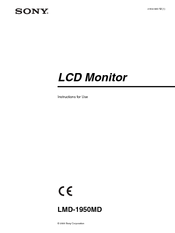 Sony LMD-1950MD Instructions For Use Manual