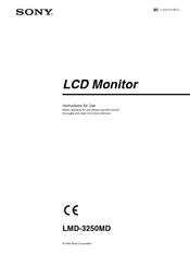 Sony LMD-3250MD Instructions For Use Manual