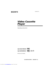 Sony SLV-KF295CH Operating Instructions Manual