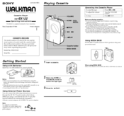 Sony Walkman WM-EX122 Operating Instructions