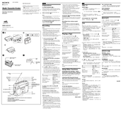 Sony WM-GX410 - Walkman Operating Instructions