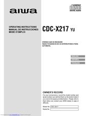 Sony CDC-X217 Operating Instructions Manual