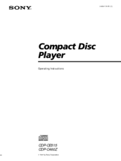 Sony CDP-C460Z Operating Instructions Manual