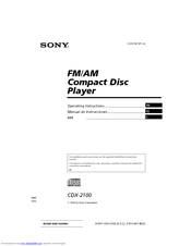 Sony CDX-2100 Operating Instructions Manual