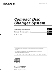 Sony CDX-535RF Operating Instructions Manual