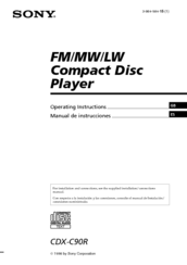 Sony CDX-C90R Operating Instructions Manual