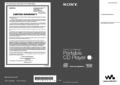 Sony CD Walkman D-NE920 Operating Instructions Manual