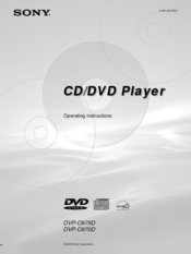 Sony DVP-C670D - Cd/dvd Player Operating Instructions Manual