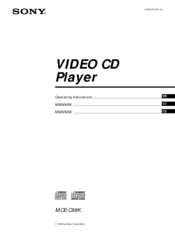 Sony MCE-C98K Operating Instructions Manual