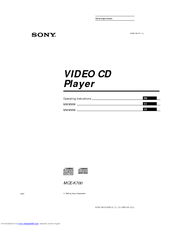 Sony MCE-K700 Operating Instructions Manual