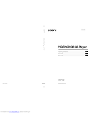 Sony MDP-V9K Operating Instructions Manual