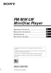 Sony MDX-C5970R Operating Instructions Manual