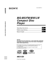 Sony MEX-5DI Operating Instructions Manual