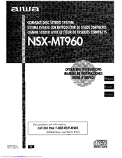 Aiwa NSX-MT960 Operating Instructions Manual