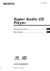 Sony SCD-C2000ESB - 5 Disc Sa-cd/cd Changer Operating Instructions Manual