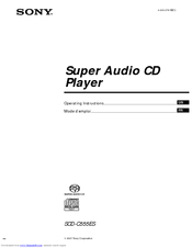 Sony SCD-C555ES - Super Audio Cd Operating Instructions Manual