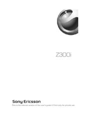 Sony Ericsson Z300i User Manual