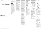 Sony Walkman ICF-CD2000 Operating Instructions