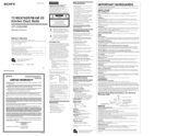 Sony Walkman ICF-CD553RM Operating Instructions
