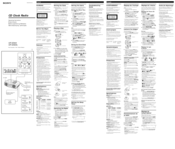 Sony ICF-CD820L Operating Instructions