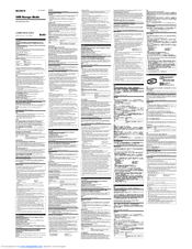 Sony USM1GEX Operating Instructions