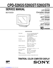 Sony Trinitron CPD-520GST Service Manual
