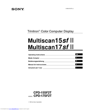 Sony Trinitron CPD-17SF2T Operating Instructions Manual