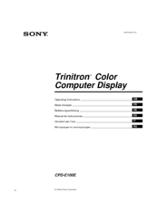 Sony CPD-E100E Operating Instructions Manual