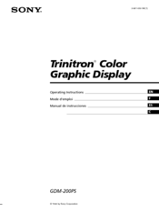 Sony Trinitron GDM-20OPS Operating Instructions Manual