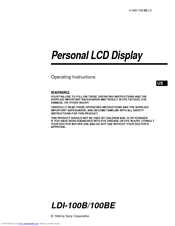 Sony LDI-100B Operating Instructions Manual