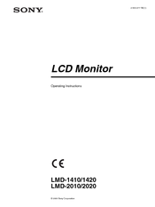 Sony LUMA LMD-2010 Operating Instructions Manual