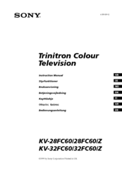 Sony FD Trinitron KV-28FC60-Z Instruction Manual