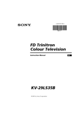 Sony FD Trinitron KV-29LS35B Instruction Manual