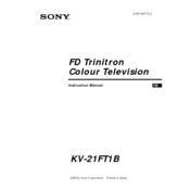 Sony KV-21FT1B Instruction Manual