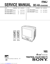 Sony TRINITRON KV-VF21M77 Service Manual
