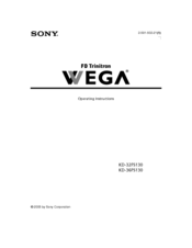 Sony WEGA KD 32FS130 Operating Instructions Manual