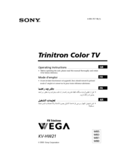 Sony FD Trinitron WEGA KV-HW21M83 Operating Instructions Manual
