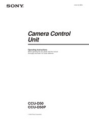 Sony CCU-D50 Operating Instructions Manual
